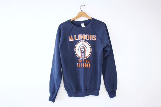 Vintage University Of Illinois Fightin Illini Sweatshirt Large