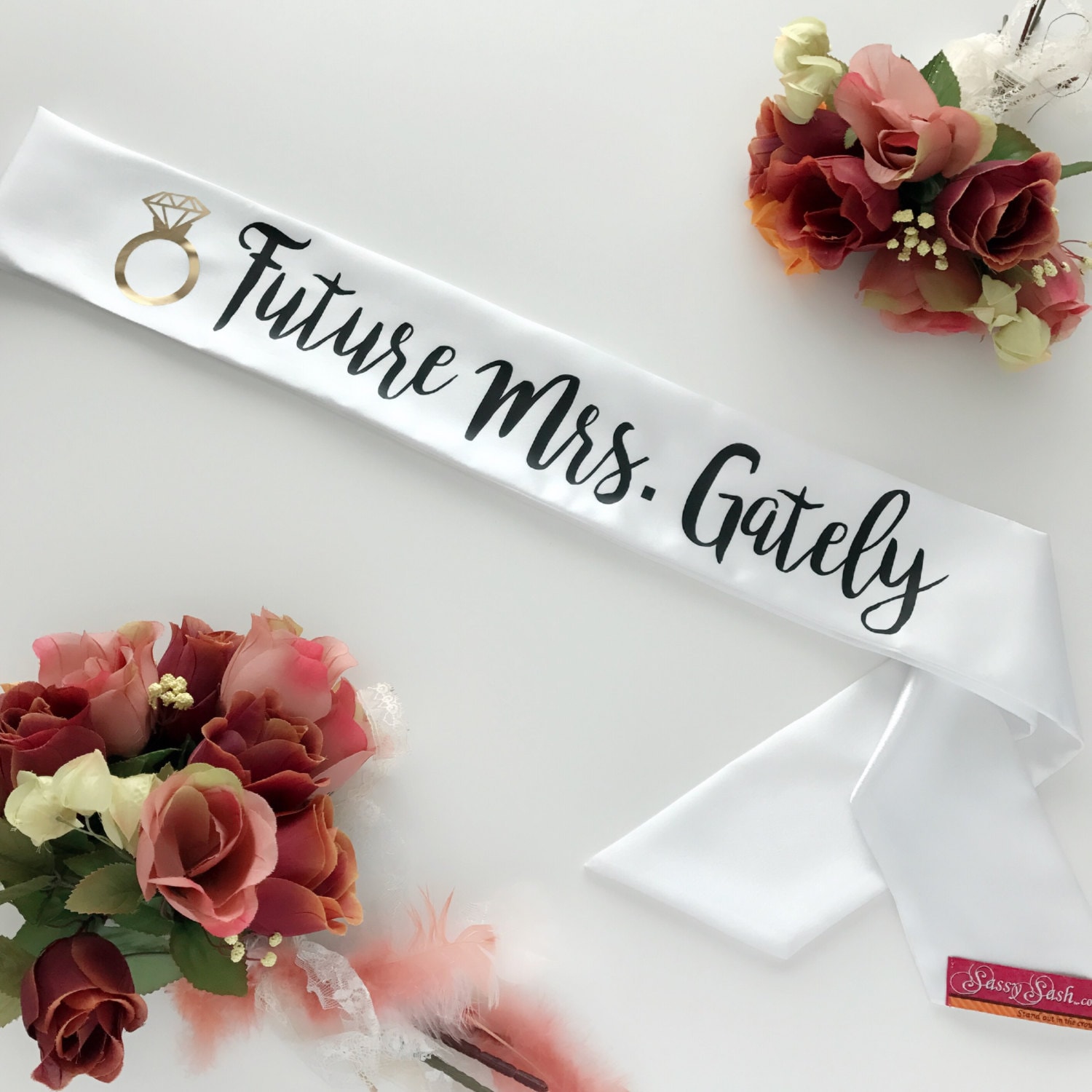 Custom Future Mrs Sassy Sash/Boho Bride Sash Bachelorette To Be Hen Night Gift