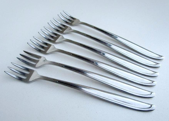 Oneida Stainless Seafood/Cocktail Forks - Set Of 6