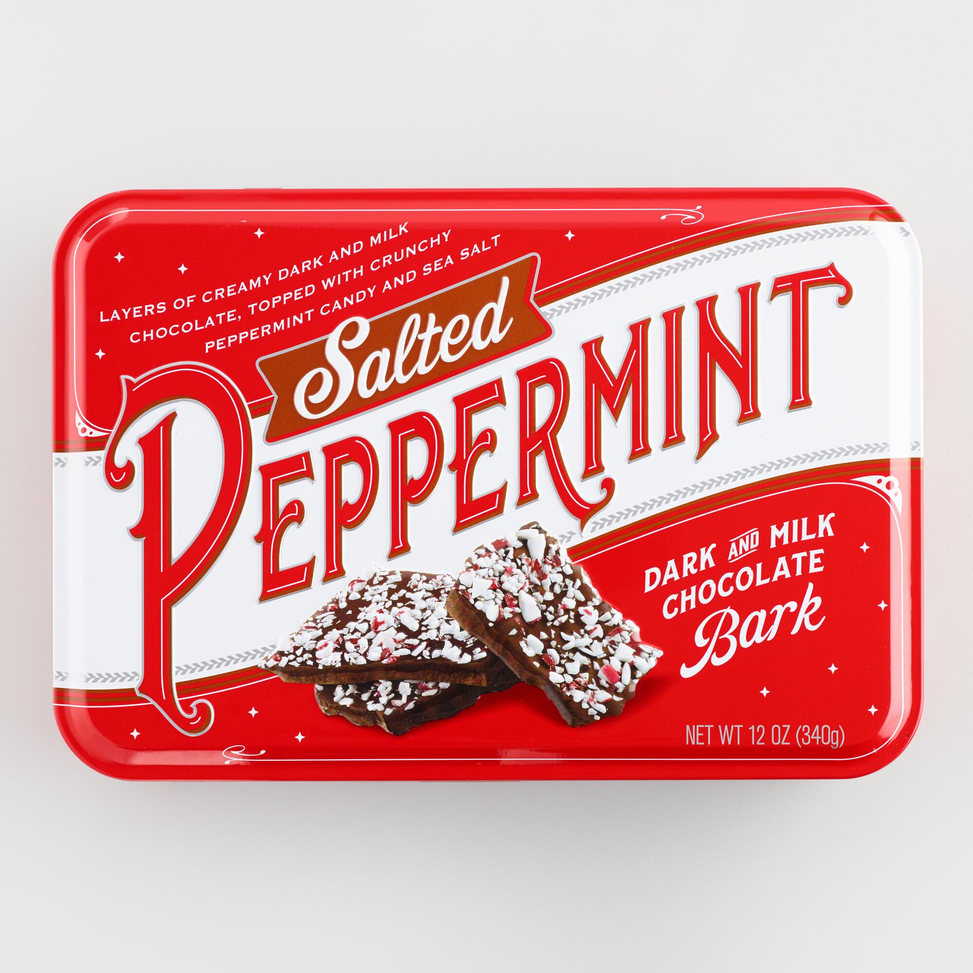 Salted Peppermint Bark Tin by World Market