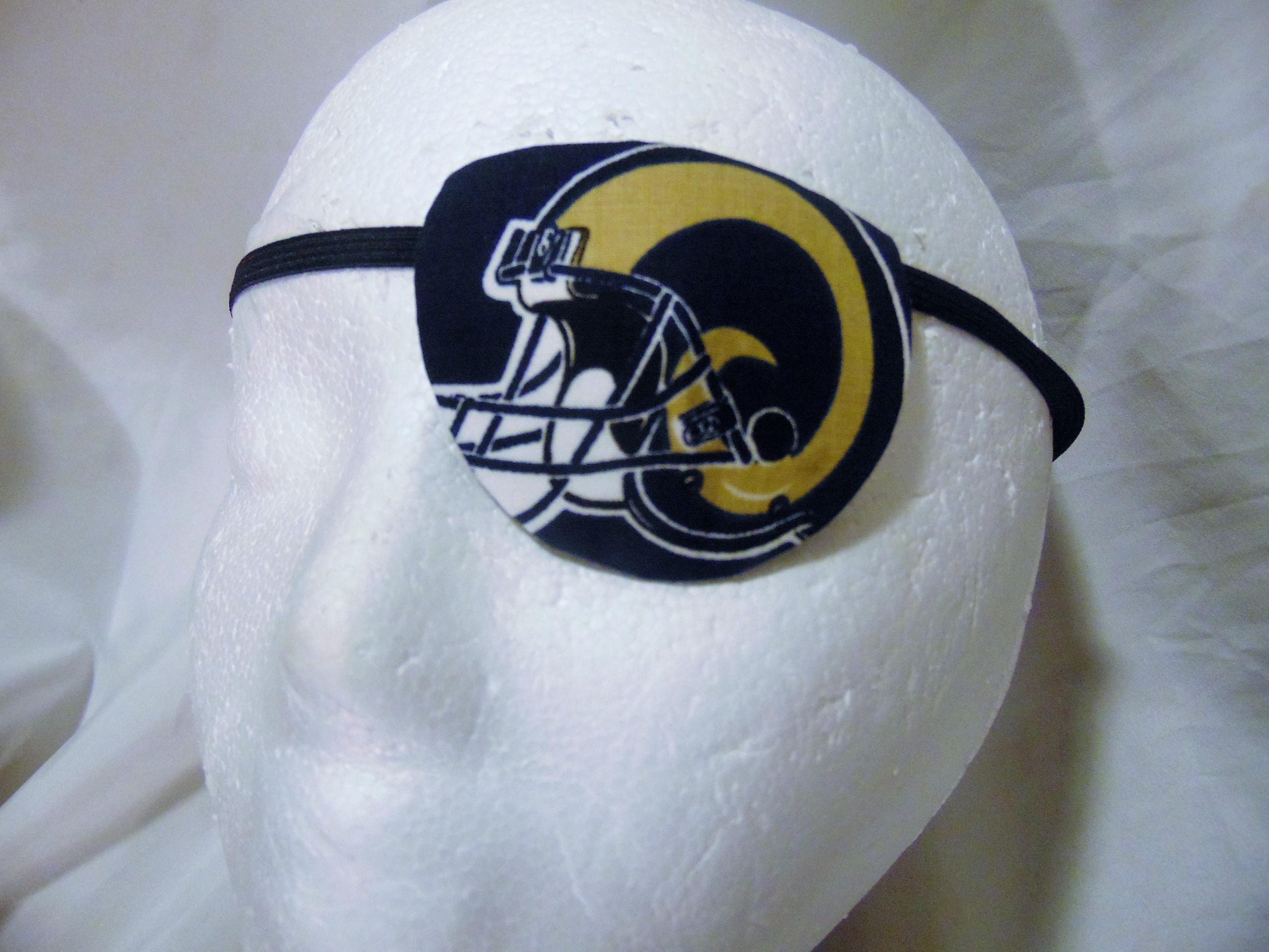 Adult Unisex Los Angeles Rams Eye Patch. 2 Styles/Eye Care Bags Purses/Health&beauty/Art Wear Art/Cataract Aid/Pink Aid
