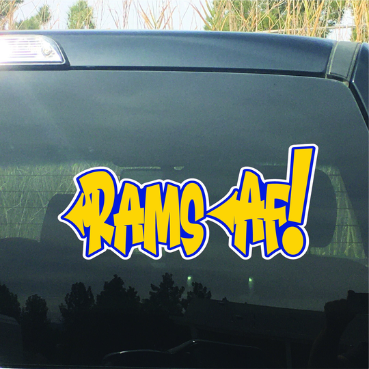 Rams Graffiti Style Bumper, Laptop, Home Decor Sticker