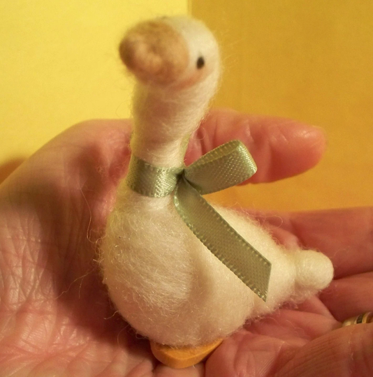 Goose Felted Wool Ornament