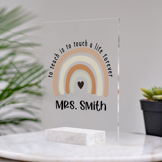 Personalized Teacher Gifts, Name Plaque, Classroom Decor, Appreciation Custom Teacher, Gift, Back To School