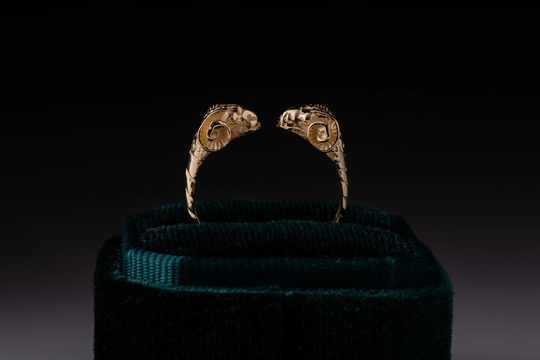 14K Solid Gold Ram Ring-Gold Aries Ring-Goat Head Ring-Ancient Greek Inspired Rings-Vintage Inspired-Gothic Rings