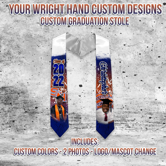 Priority Shipping Option Graduation Stoles, Class Of 2022 Grad Stole, Custom Sash