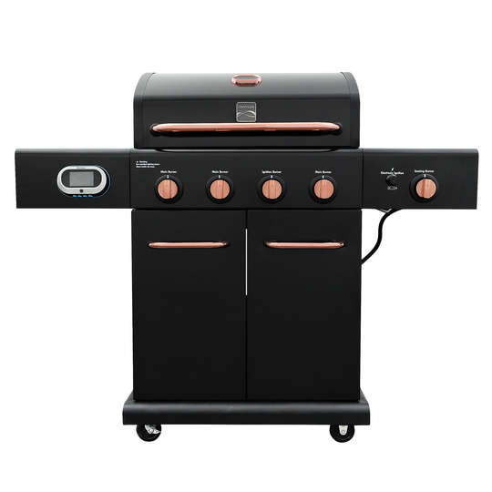 Kenmore Smart Grill with Side Searing Burner Black with Copper Accent 4-Burner Liquid Propane Gas Grill | PG-40409S0LB-COSG