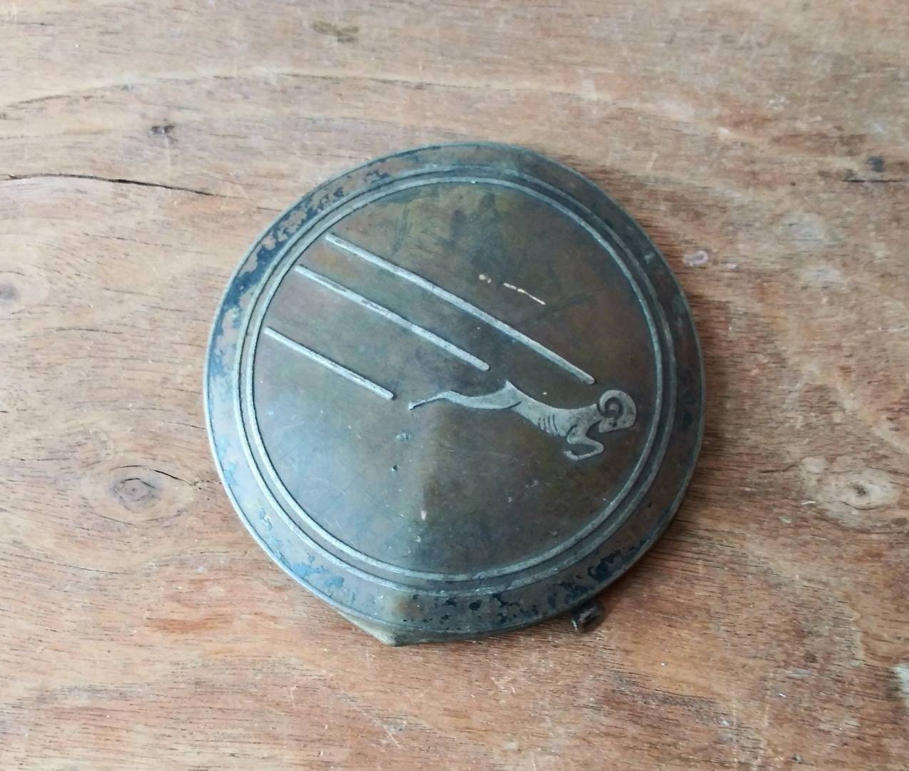 Vintage Art Deco Compact Top Charging Ram Piece Or Fixer