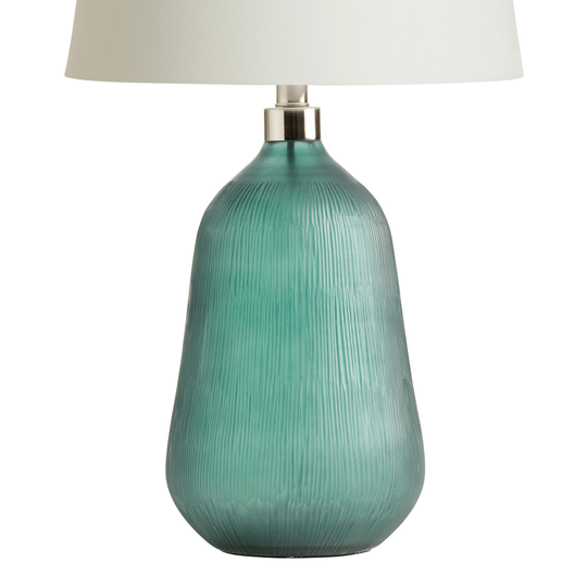 Teal Glass Eden Table Lamp Base: Green - Ceramic by World Market