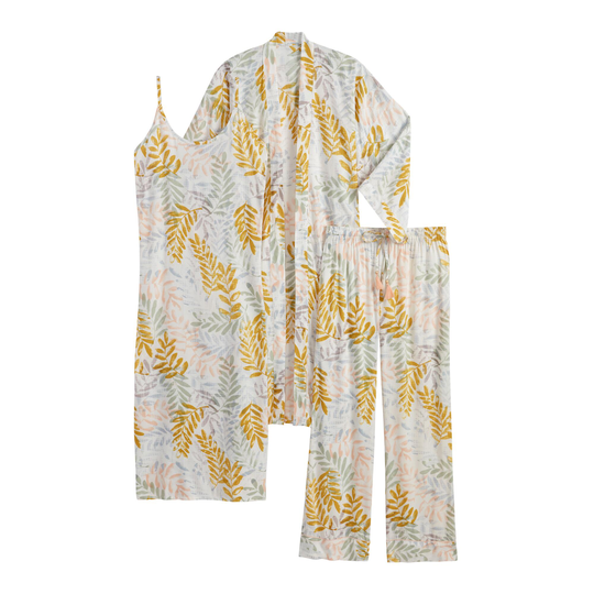 Watercolor Leaf Celeste Pajama Collection by World Market