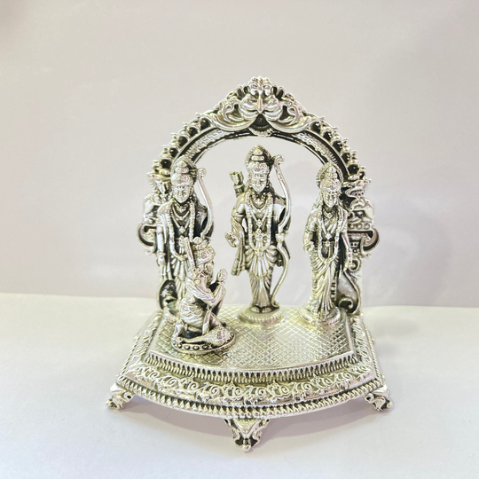 925 Sterling Silver Ram Darbar/Laxman Sita Hanuman Ji Idol
