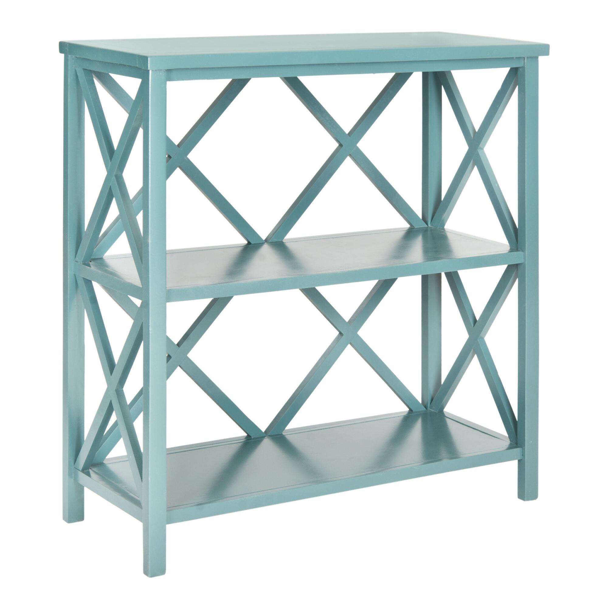 Wood X-Back Alameda Bookshelf: White/Natural by World Market