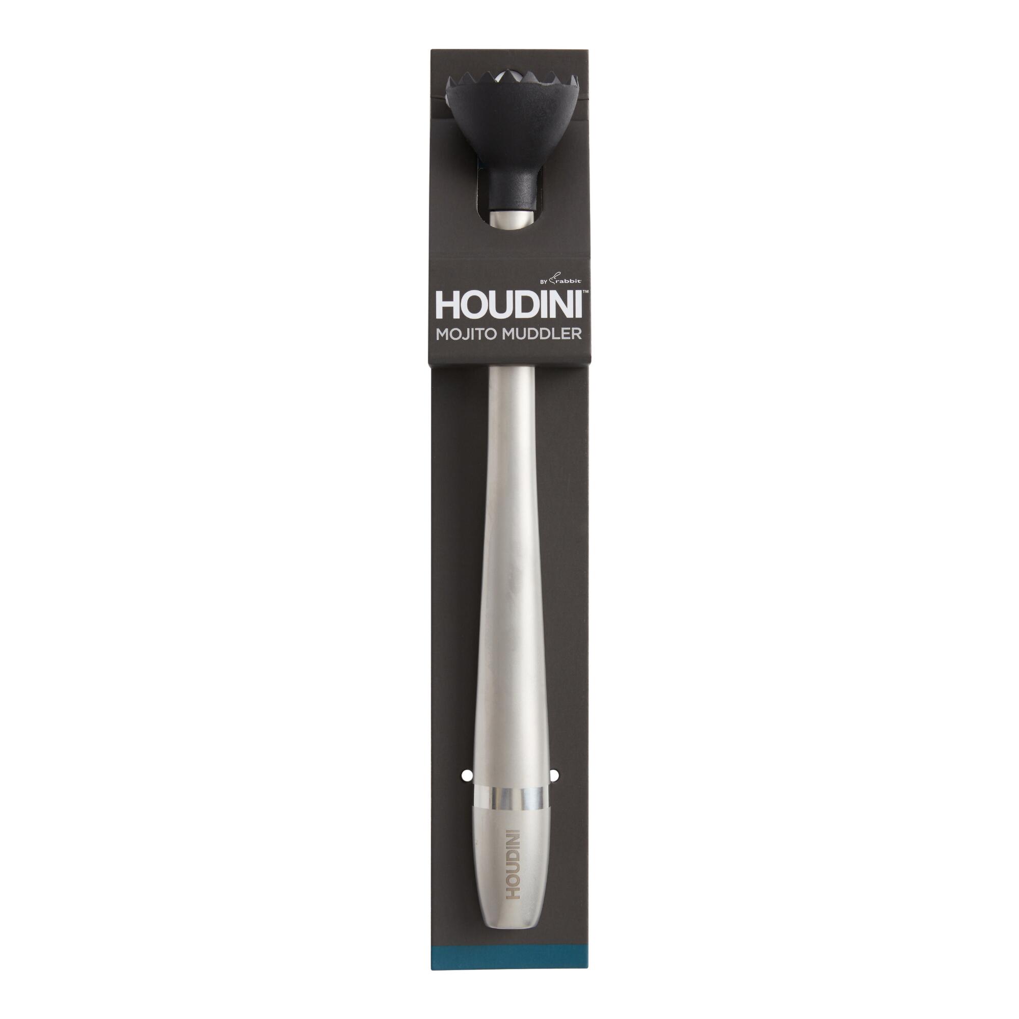 Houdini Stainless Steel Cocktail Muddler: Black/Silver by World Market
