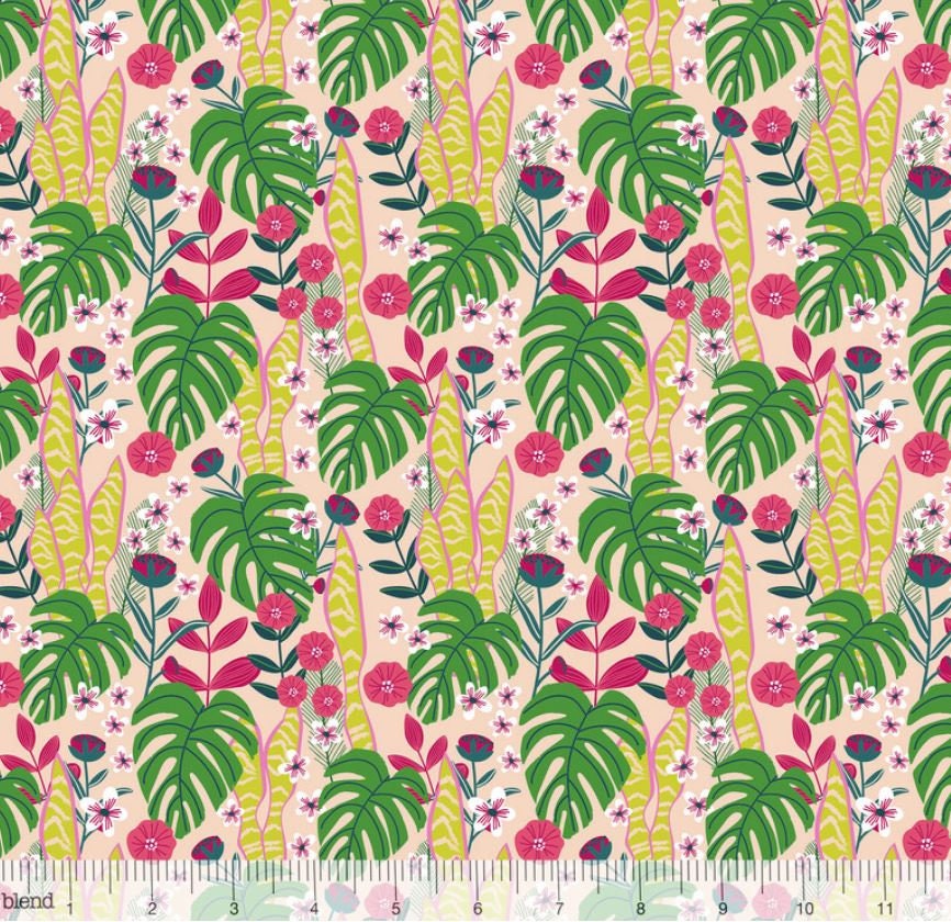 Blend Fabrics - Junglemania By Mia Charro Sansevieria Pink