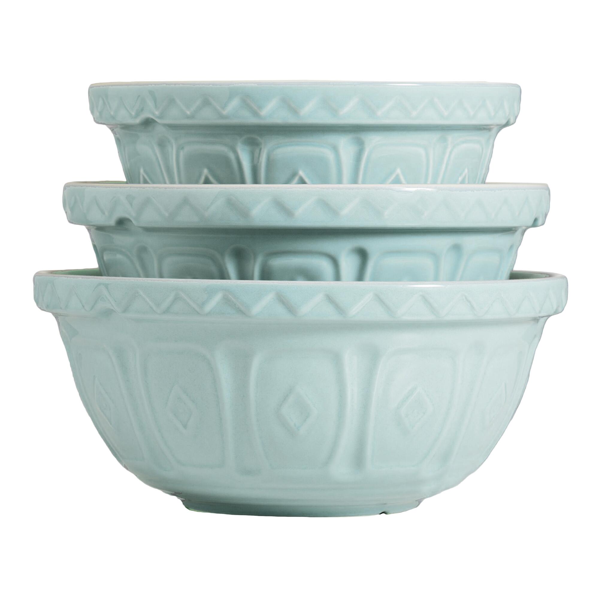 Mason Cash Powder Blue Color Mix Mixing Bowl by World Market