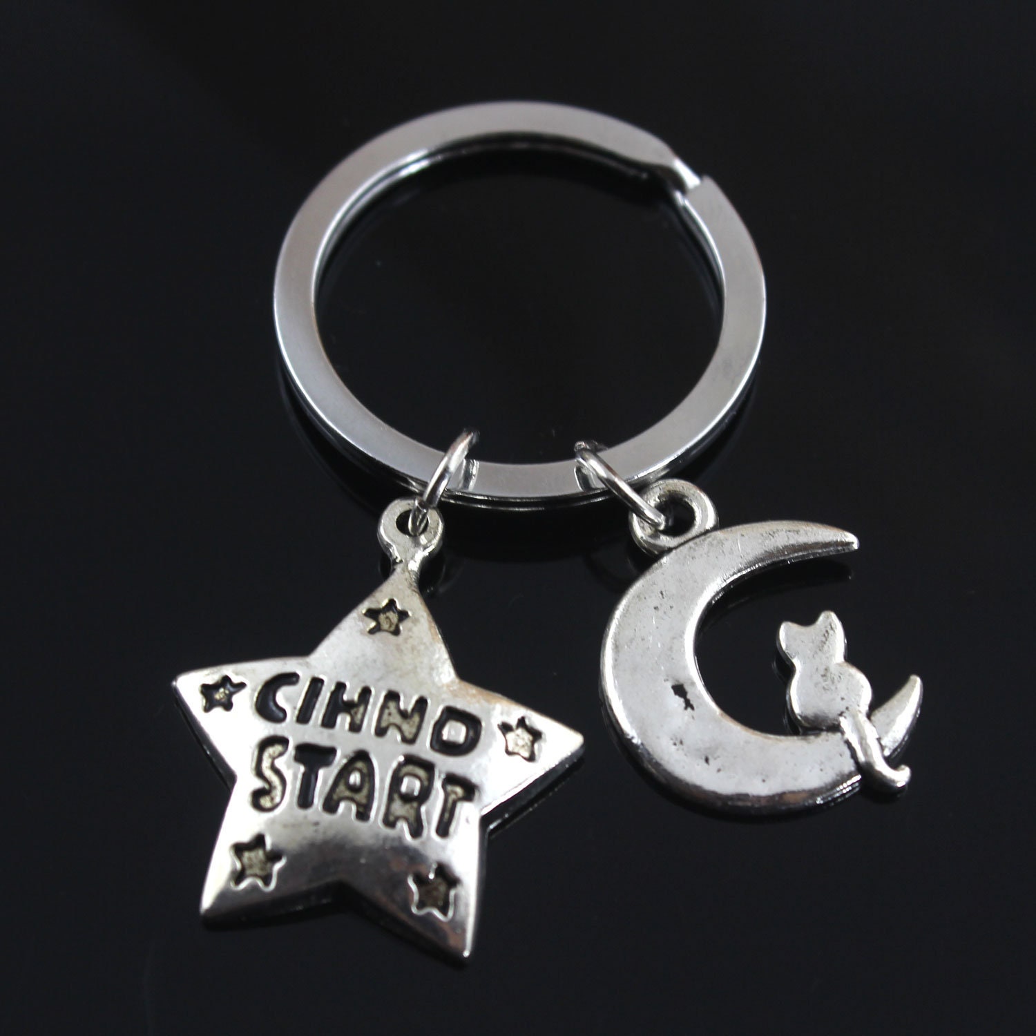 Moon Keychain, Moon Star Keyring, & Gift, Astrology Gift