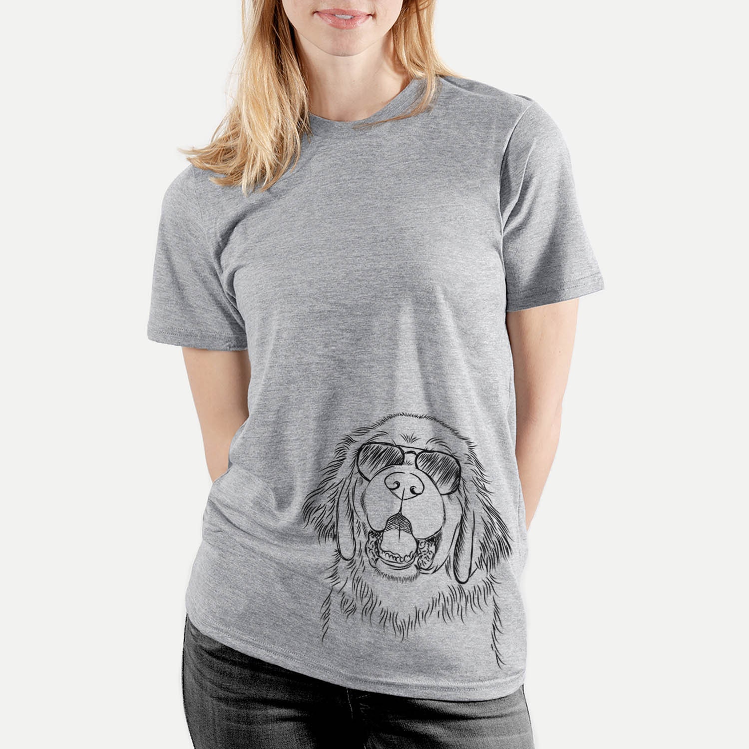 Mozart The Newfoundland - Tri-Blend Unisex Crewneck T-Shirt Dog Lover Gift