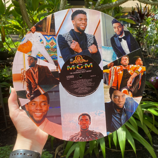Chadwick Boseman Vinyl Collage