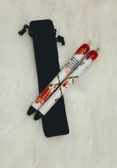 Crime Scene Drip Glitter Refillable Gel Pen