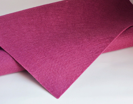 Mulberry Wool Felt, Merino Blend Felt Fabric, Yardage, Mulberry Yardage