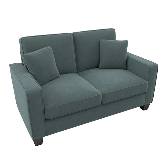 Bush Furniture Stockton Modern Turkish Blue Herringbone Fabric Polyester/Blend Loveseat | SNJ61STBH-03K