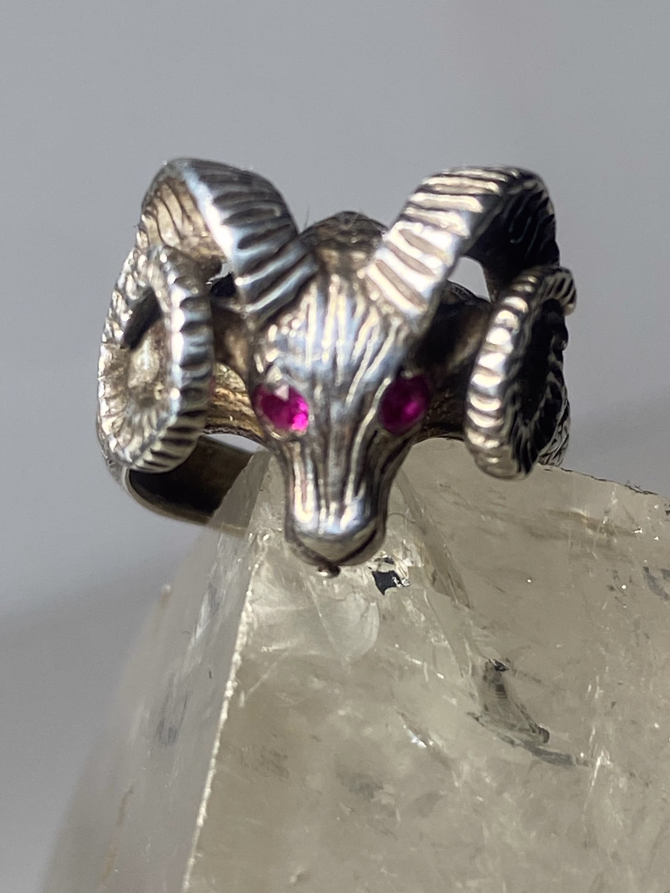 Ram Ring Aries Birthday Zodiac Pinky Band Sterling Silver Women Girl
