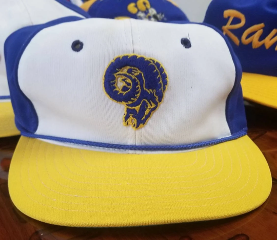 80S Original La Rams Snapback Hat, Vintage Hat, 80S Rams Hat, Rams Trucker Hat, Rams Mesh Sports Specialties Youngan Hat