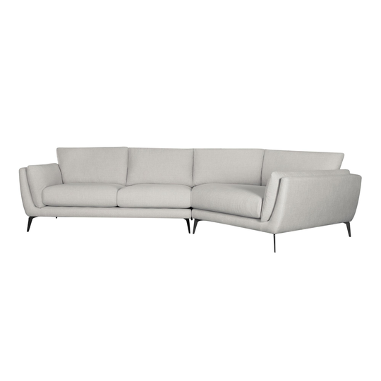 Oat Right Facing Angled 2 Piece Fletcher Sectional Sofa: Natural by World Market