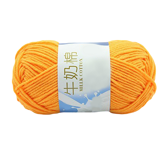 50g Cotton Blend Crochet Knitting Baby Clothes Scarf Hat Sweater Woolen Yarn - golden
