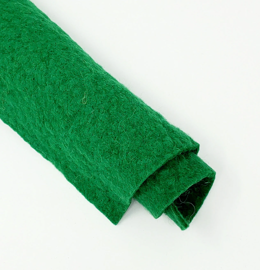 Hand Washed Merino Wool Blend Felt 9"x12" Sheets Kelly Green Emerald Color