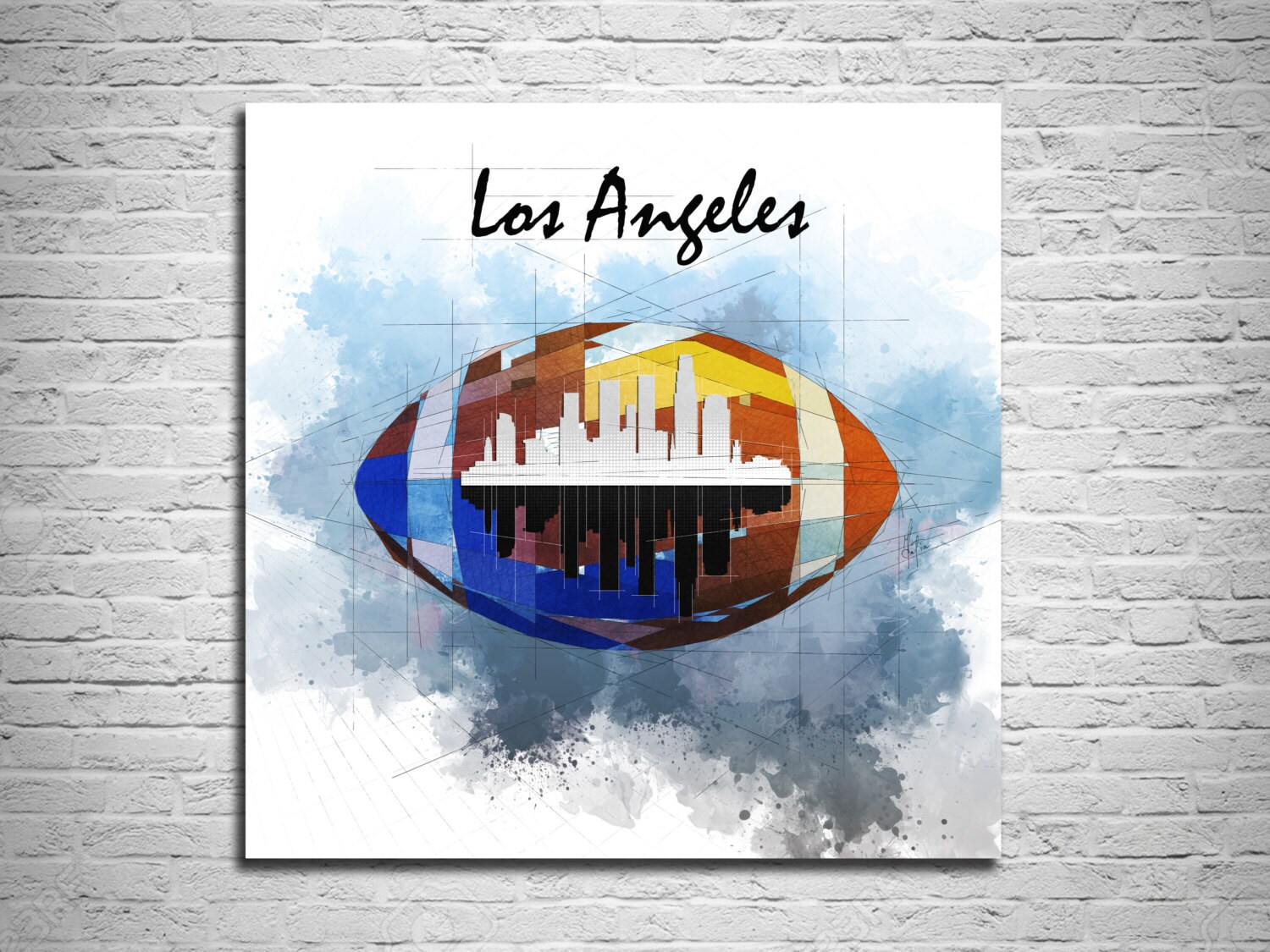 Canvas Print Los Angeles Rams Football Art . Nfl-Fb02