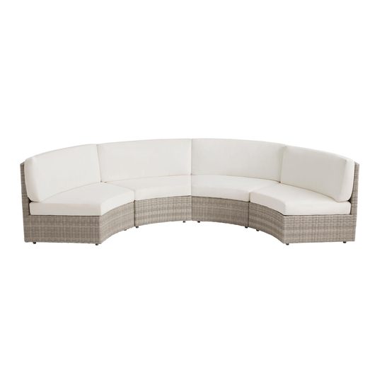 All Weather Wicker Napoli 4 Piece Modular Outdoor Patio Bench by World Market