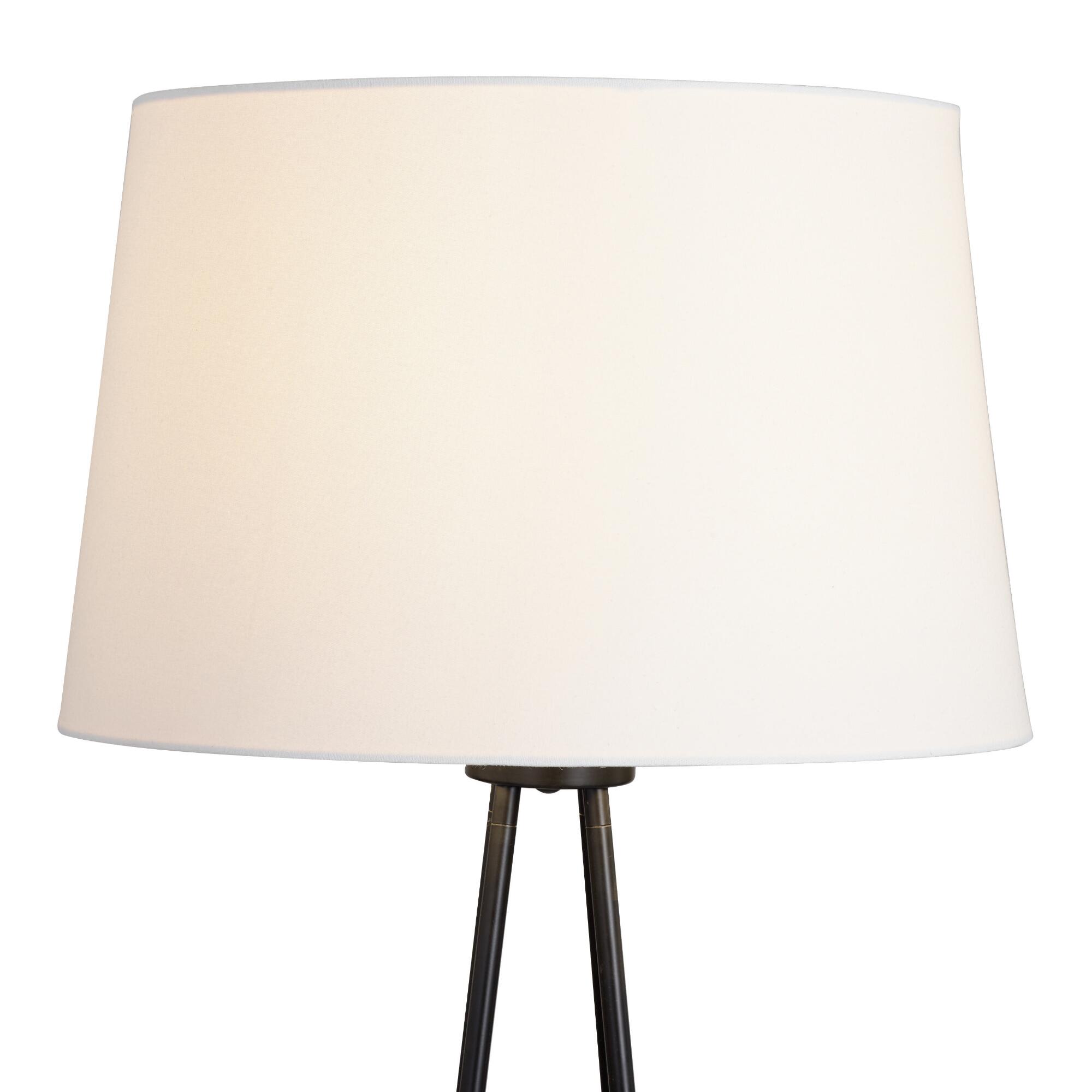 White Linen Floor Lamp Shade with Gold Lining by World Market