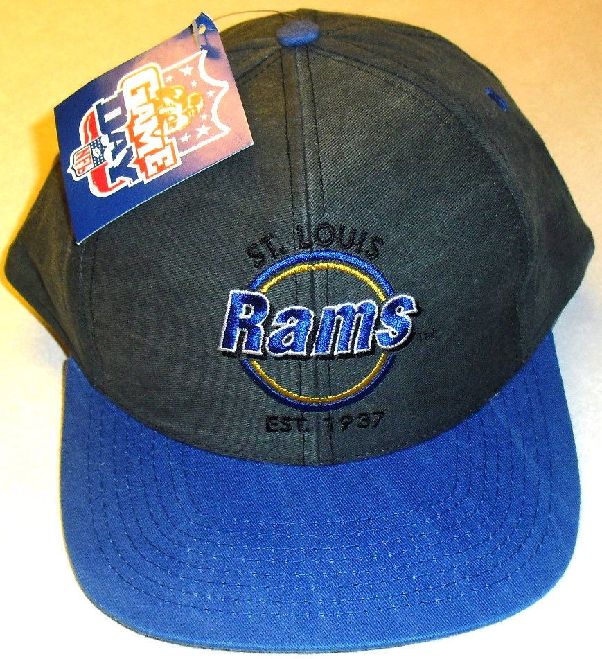 st. Louis Rams Established 1937 Logo Vintage Snapback Hat 90S New Tags Nfl