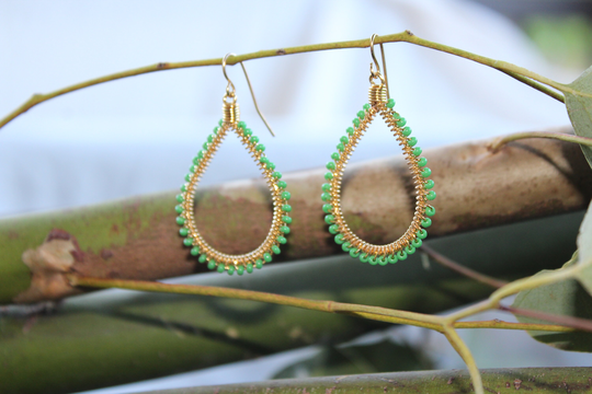 Bohemian Dangle Earrings, Gold Earrings