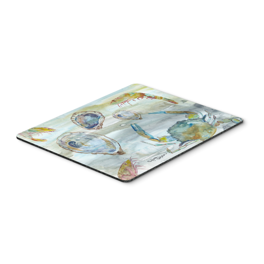Caroline's Treasures SC2010MP Crab, Shrimp and Oyster Watercolor Mouse Pad, Hot Pad or Trivet, Large, multicolor
