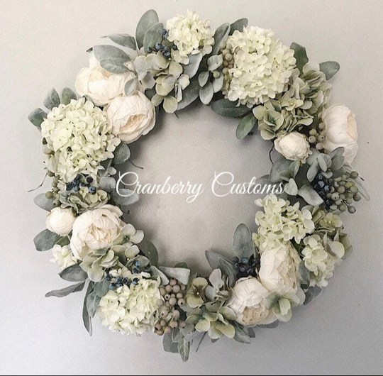 Spring Door Wreath. Year Round Everyday Wreath. Farmhouse Front Modern Farmhouse Best Seller
