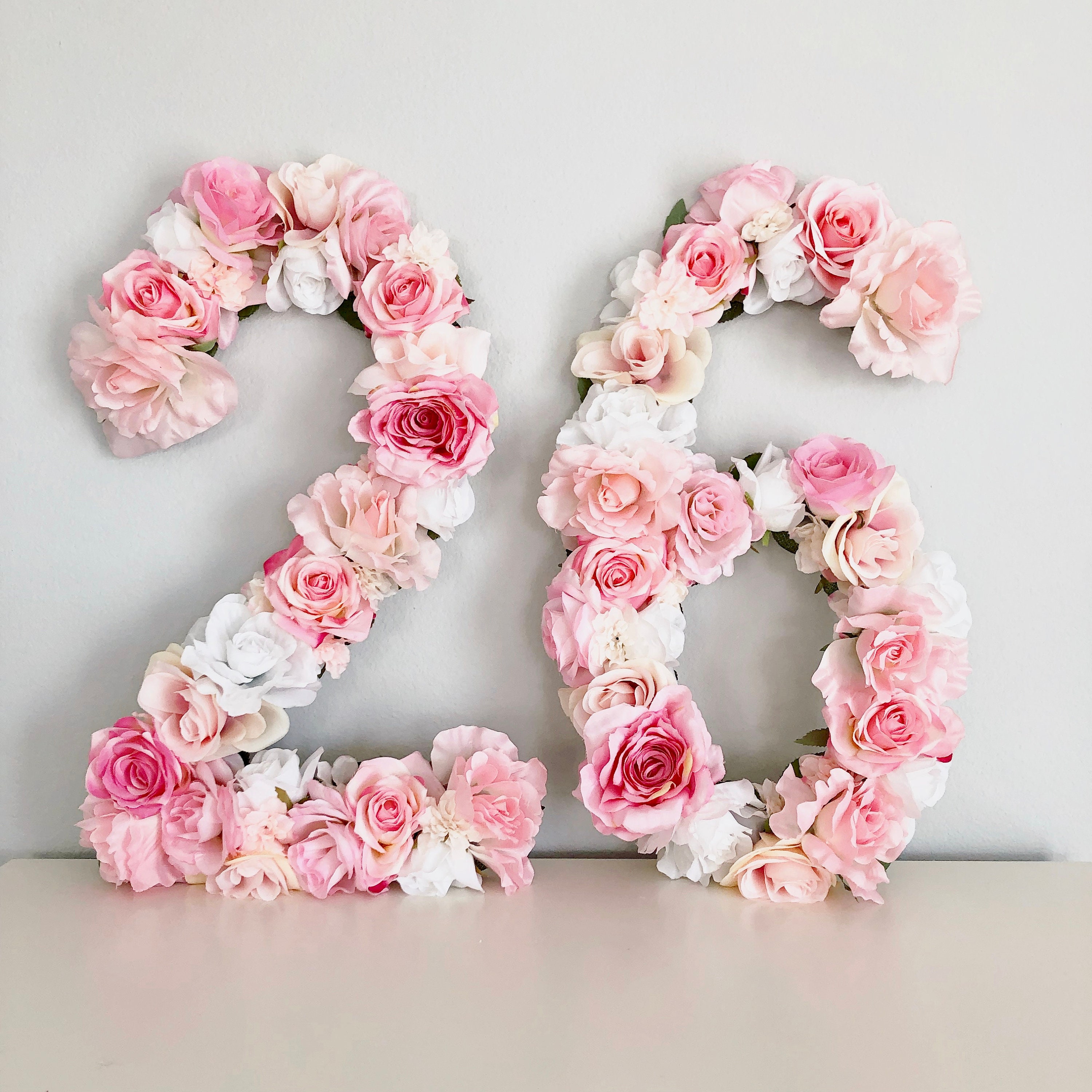 Floral Number, Birthday Number Decor, Banner, Flower Letter, Girl Birthday, Decor