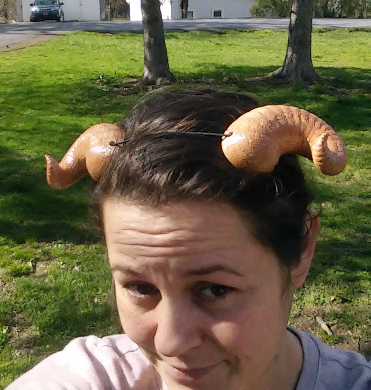 Ram Horns, Headband Aries, Horn, Costume, Custom Colors, Small, Pan, Satyr Horn Headband, Natural Or Cosplay, Horns