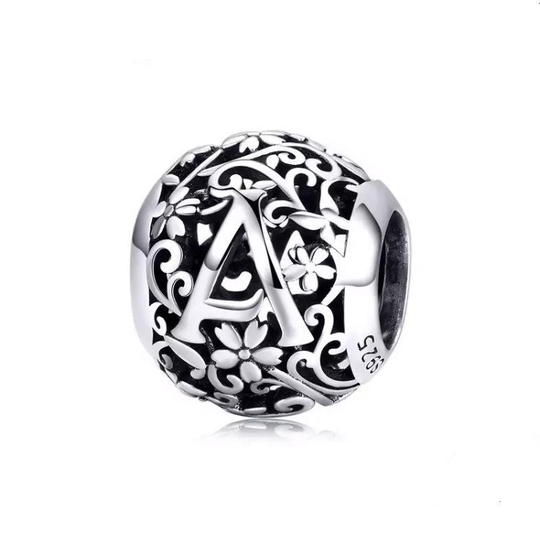 Alphabet Charms A-Z, Initial Charm, Name Letters Necklace Sterling Silver Personalized Letter Pendant