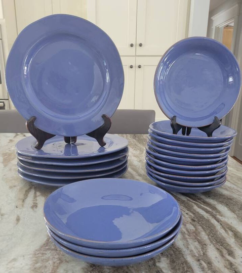 Vietri Blue Dinner Plates, Salad Plates & Bowls, Made in Italy