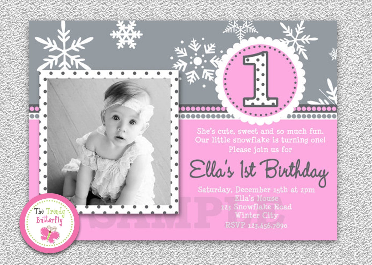 Winter Birthday Invitation Boys Or Girls Printable
