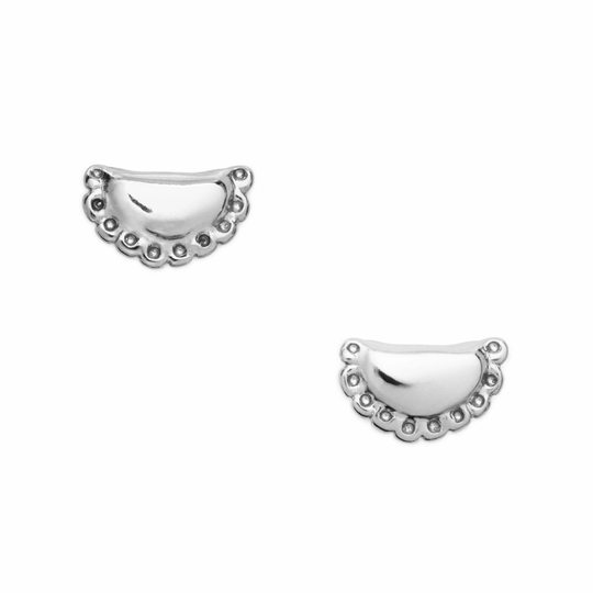 Empanada Post Earrings | Sterling Silver By Delicacies Jewelry - Every Purchase Donates To Fight Hunger