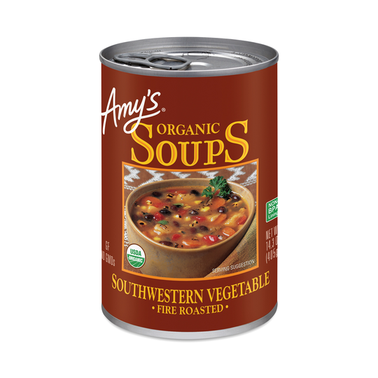 2-Pack Amy's Fire Roasted Southwest Vegetable Soup 14.3 fl oz can