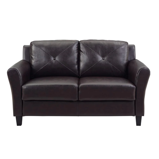Lifestyle Solutions Alisa Modern Java Polyester/Blend Sofa in Brown | LSHRFS2CP3003R