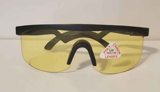 Vintage Yellow Tinted Sunglasses // Sport Shades Black Frames Driving Glasses Party Summer Beach Shades Retro Funky Throwback