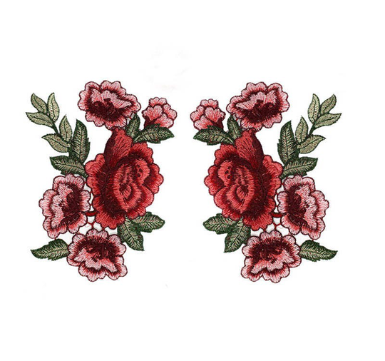 Rose Flower Patches Applique Sewing On Patch Embroidered Diy Accessories Clothing | Ep175
