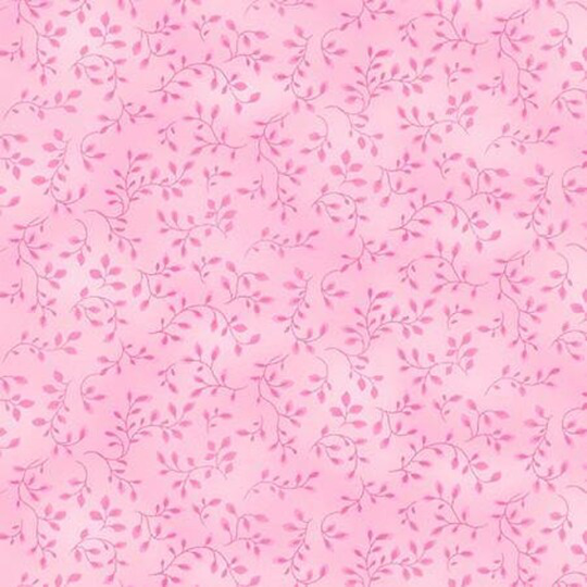Vines By Color Principle Studio Blender Fabric For Henry Glass - 1/2 Yard Light Pink