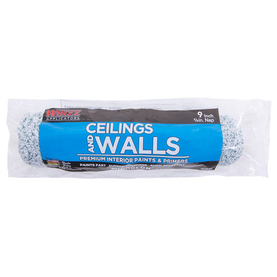WHIZZ MICROLON Ceilings and Walls 9-in x 3/8-in Nap Woven Synthetic Blend Paint Roller Cover | 93932