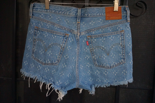 Levi Button Up Shorts Denim 501 Size 31 W